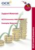 Support Materials. GCE Economics H061/H461: Exemplar Materials. AS/A Level Economics
