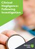 Clinical Negligence: Following Investigation