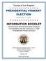 PRESIDENTIAL PRIMARY ELECTION INFORMATION BOOKLET
