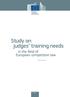 Study on judges training needs