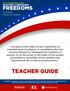 TEACHER GUIDE. FREEDOMS Art & Essay Contest for Students
