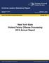 New York State Violent Felony Offense Processing 2016 Annual Report