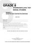 SOCIAL STUDIES BOOKLET 1 OBJECTIVE AND CONSTRUCTED RESPONSE JUNE 2001