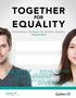 TOGETHER FOR EQUALITY. Government Strategy for Gender Equality Toward 2021