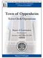 Town of Oppenheim. Town Clerk Operations. Report of Examination. Thomas P. DiNapoli. Period Covered: January 1, 2013 March 31, M-248