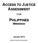 ACCESS TO JUSTICE ASSESSMENT PHILIPPINES MINDANAO FOR. January American Bar Association