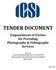 TENDER DOCUMENT. Empanelment of Parties for Providing Photography & Videography Services