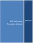 ACA Policy and Procedure Manual MARCH 2013
