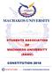 STUDENTS ASSOCIATION OF MACHAKOS UNIVERSITY (SAMU) CONSTITUTION 2018