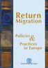 Return. Migration. Policies. Practices in Europe