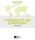 THERAPEUTIC USE EXEMPTIONS JANUARY 2016