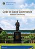 Code of Good Governance. Mahidol University