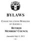 BYLAWS RETIRED MEMBERS COUNCIL COMMUNICATIONS WORKERS OF AMERICA