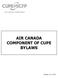 AIR CANADA COMPONENT OF CUPE BYLAWS