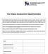 Fee Status Assessment Questionnaire