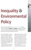 Inequality & Environmental Policy