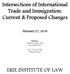 Intersections of International Trade and Immigration: Current & Proposed Changes