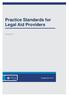 Practice Standards for Legal Aid Providers. February 2017
