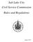 Salt Lake City Civil Service Commission Rules and Regulations