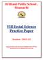 VIII Social Science Practice Paper