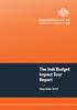 Cover. The Indi Budget Impact Tour Report