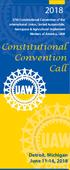 37 th Constitutional Convention of the International Union, United Automobile, Aerospace & Agricultural Implement Workers of America, UAW