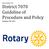 Rotary District 7070 District 7070 Guideline of Procedure and Policy October 30, 2017