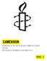 CAMEROON SUBMISSION TO THE UNITED NATIONS COMMITTEE AGAINST TORTURE 62ND SESSION, 6 NOVEMBER-6 DECEMBER 2017