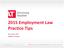 2015 Employment Law Practice Tips