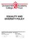 EQUALITY AND DIVERSITY POLICY