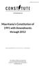 Mauritania's Constitution of 1991 with Amendments through 2012