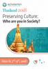 Thailand Preserving Culture: Who are you in Society?