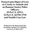 Pennsylvania Digest of Laws on Cruelty to Animals and on Humane Society Police Officers: 18 Pa.C.S. 5511, 22 Pa.C.S and Notable Case Law