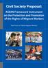 Civil Society Proposal: ASEAN Framework Instrument on the Protection and Promotion of the Rights of Migrant Workers