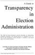 Transparency in Election Administration