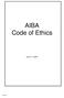 AIBA Code of Ethics June 11,