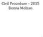 Civil Procedure 2015 Donna Molzan