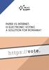 PAPER VS INTERNET: IS ELECTRONIC VOTING A SOLUTION FOR ROMANIA?