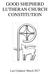 GOOD SHEPHERD LUTHERAN CHURCH CONSTITUTION