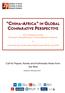 CHINA-AFRICA IN GLOBAL COMPARATIVE PERSPECTIVE