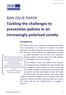 RAN ISSUE PAPER Tackling the challenges to prevention policies in an increasingly polarised society