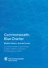 Commonwealth Blue Charter. Shared Values, Shared Ocean. A Commonwealth Commitment to Work Together to Protect and Manage our Ocean