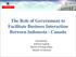 The Role of Government to Facilitate Business Interaction Between Indonesia - Canada