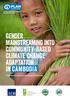 Gender Mainstreaming into Community-Based Climate Change Adaptation
