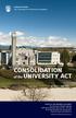 consolidation of the university act