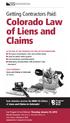 Colorado Law of Liens and Claims