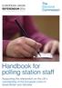 Handbook for polling station staff