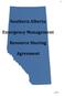 Southern Alberta. Emergency Management. Resource Sharing. Agreement