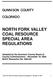 GUNNISON COUNTY COLORADO NORTH FORK VALLEY COAL RESOURCE SPECIAL AREA REGULATIONS