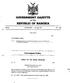 GOVERNMENT GAZE'rn OF THE REPUBLIC OF NAMIBIA CONTENTS